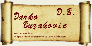 Darko Buzaković vizit kartica
